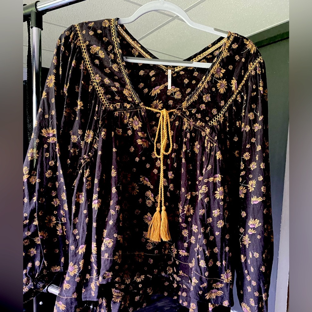 Free people cotton sunflower top